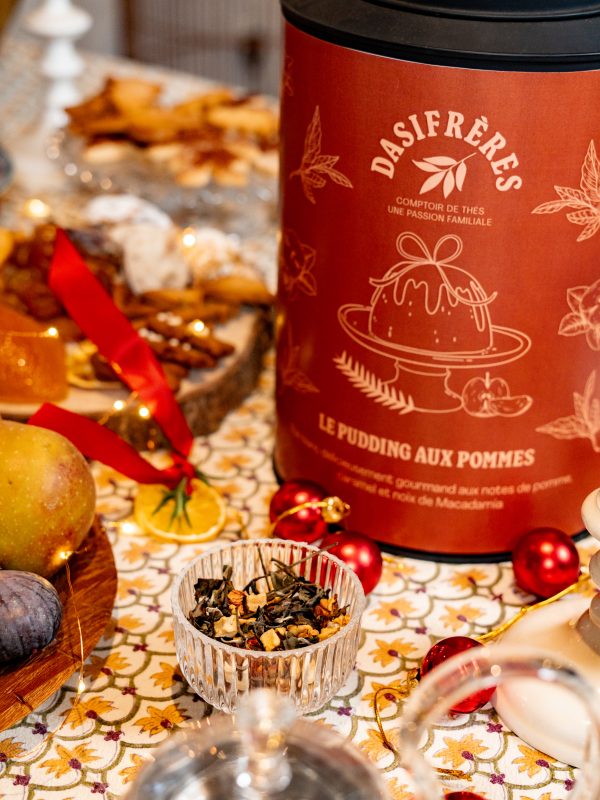 Le Pudding aux pommes –  Thé blanc à la pommes & noix de Macadamia