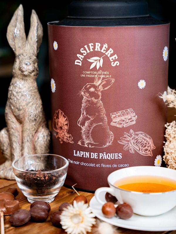 Lapin de Pâques – Thé noir fèves de cacao & chocolat