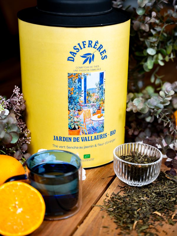 Jardin de Vallauris BIO – Thé vert Sencha jasmin & fleur d’oranger