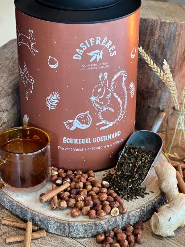 Ecureuil gourmand – Thé vert Sencha et Houjicha à la noisette