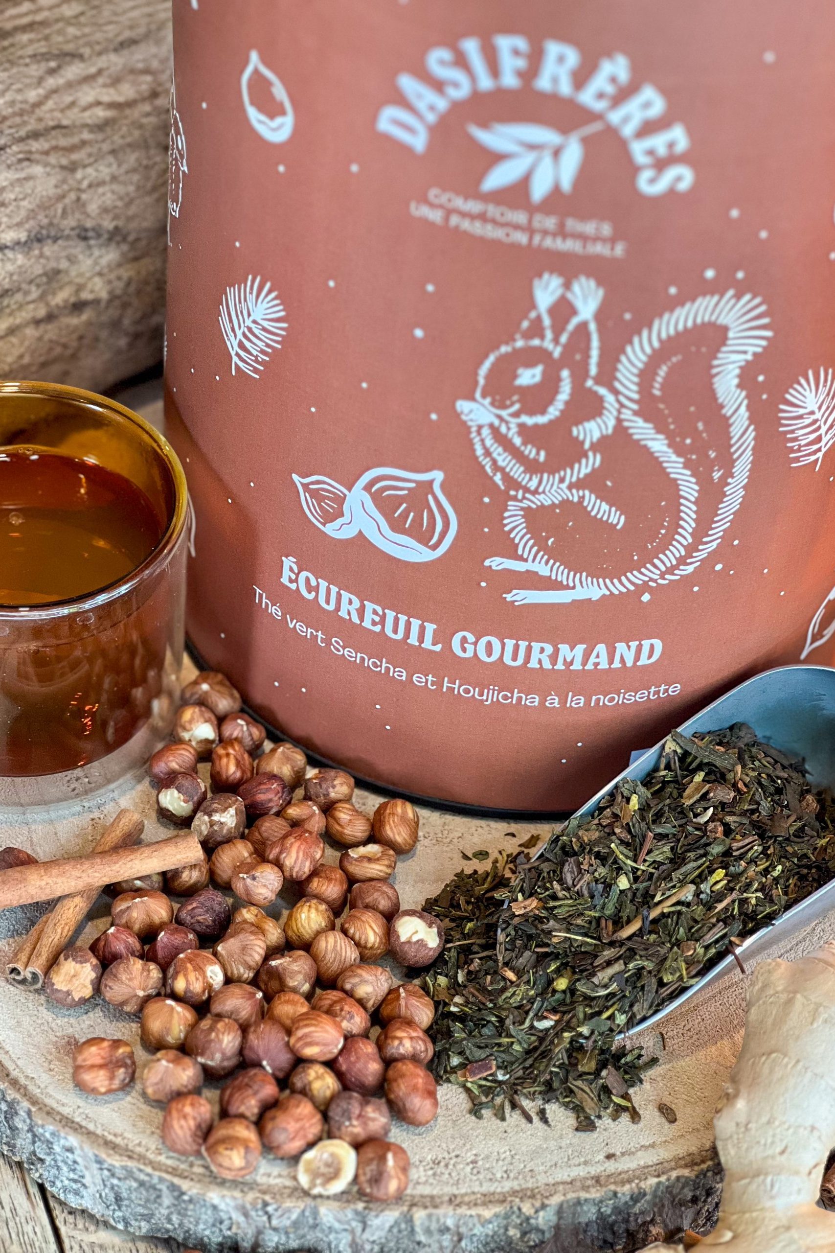Ecureuil gourmand - Thé vert Sencha et Houjicha à la noisette – Image 2