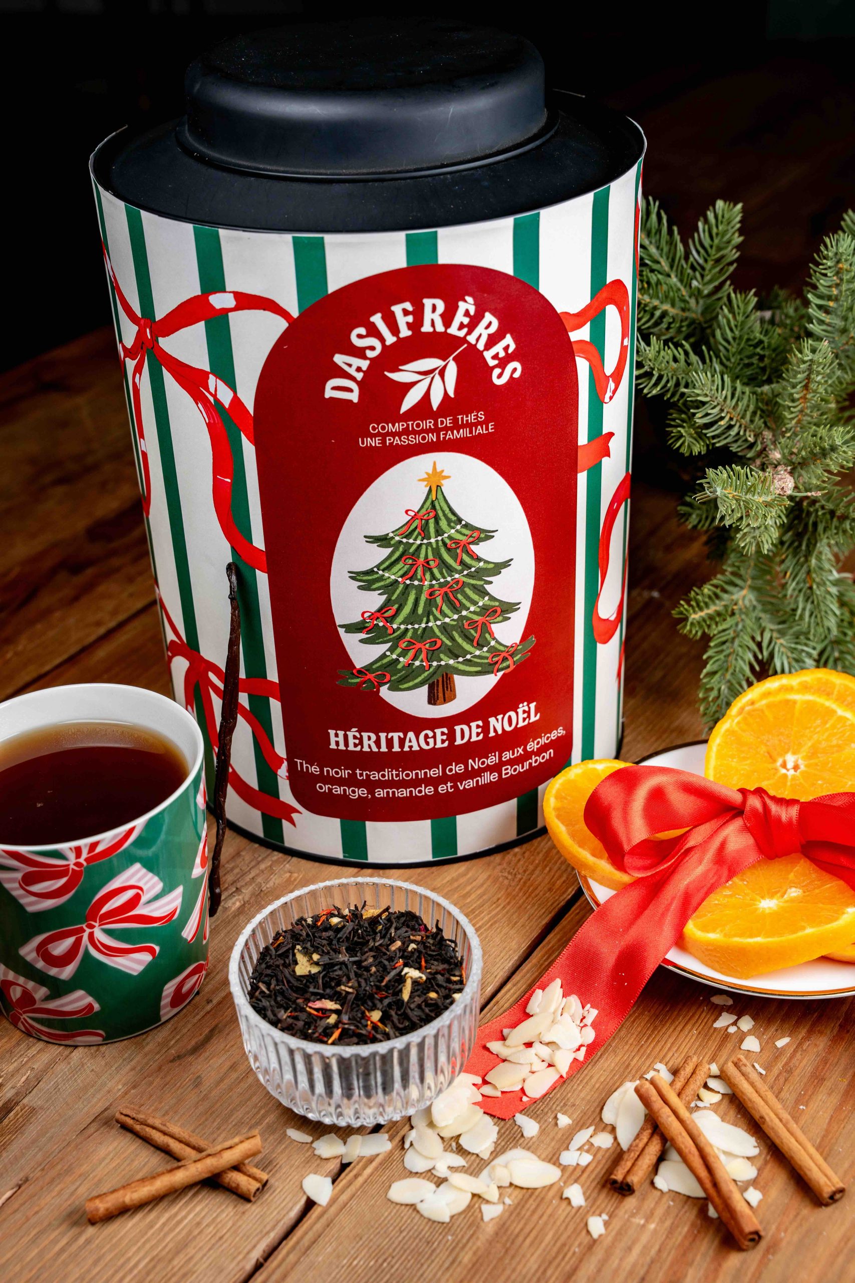 héritage de noel thé noir orange amande epices de noel thé de noel