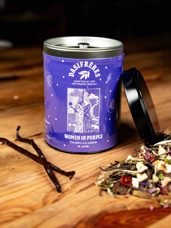 Women in Purple – Thé blanc violette & vanille, boite 70g
