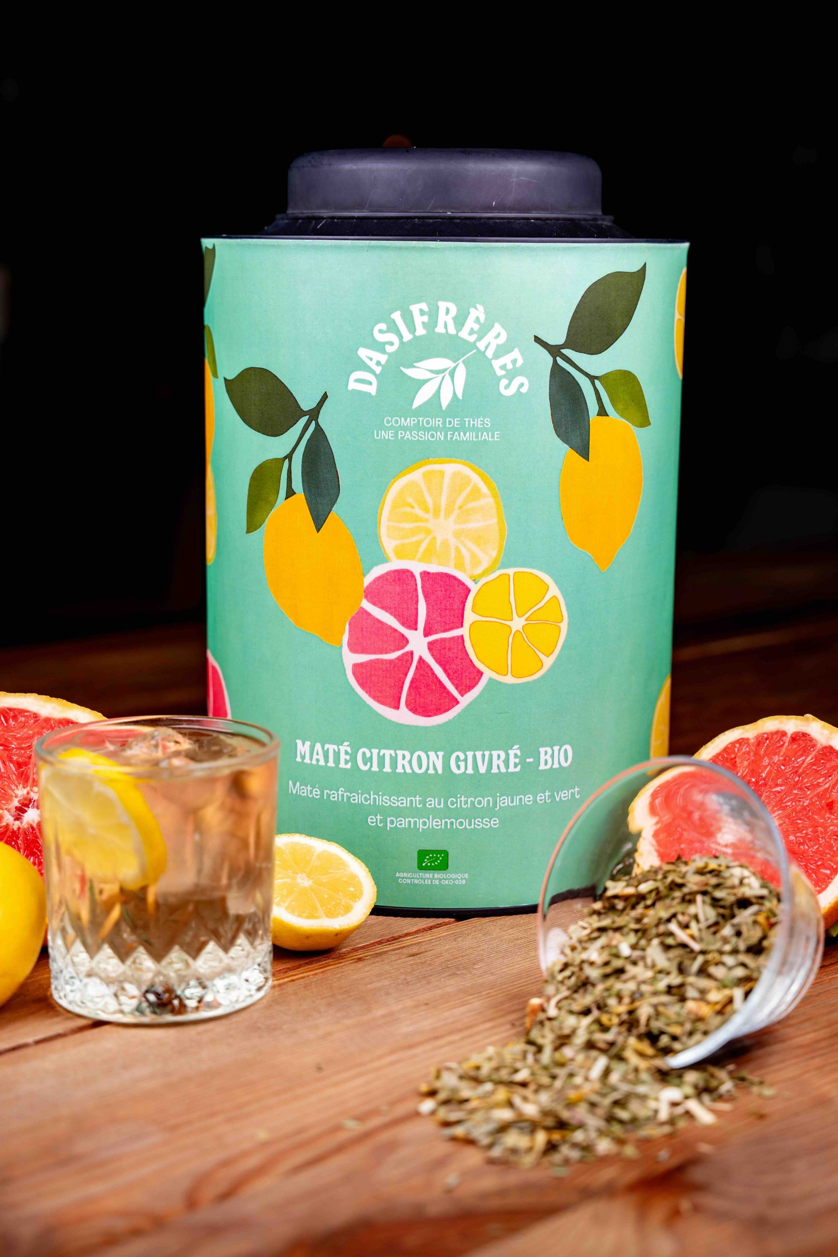 mate citron givre pamplemousse citronnelle bio