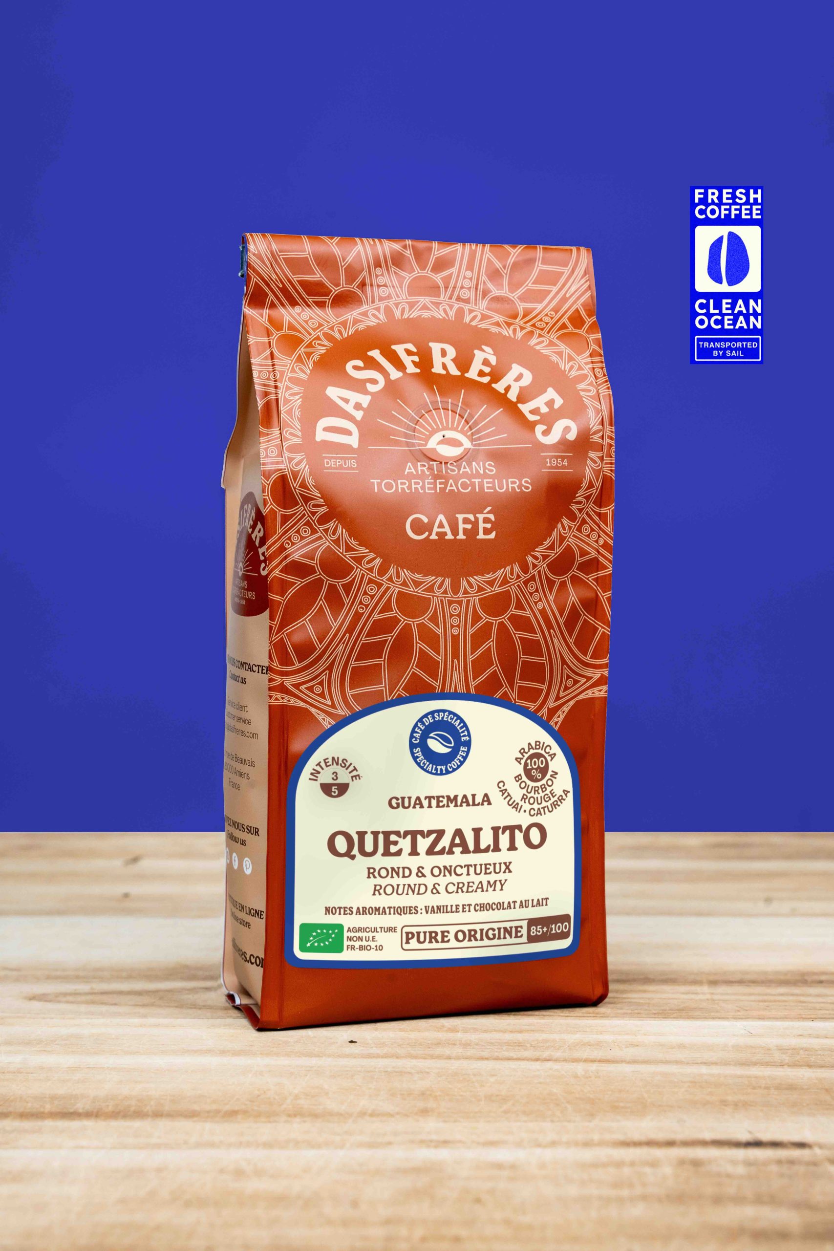 quetzalito cafe responsable guatemala transporté par voile
