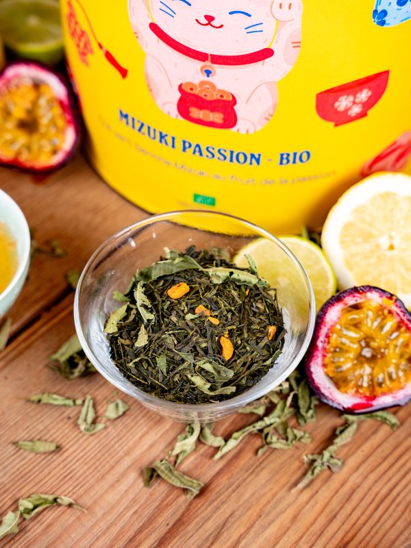 Mizuki Passion Bio – Thé vert Sencha Mizuki au fruit de la passion