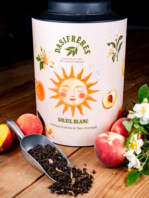 Soleil blanc – Oolong à la pêche & fleur d&rsquo;oranger